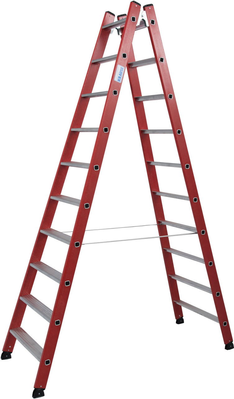 Krause Két oldalon járható lépcsőfokos műanyag állólétra, 2x10 fokos termék fő termékképe